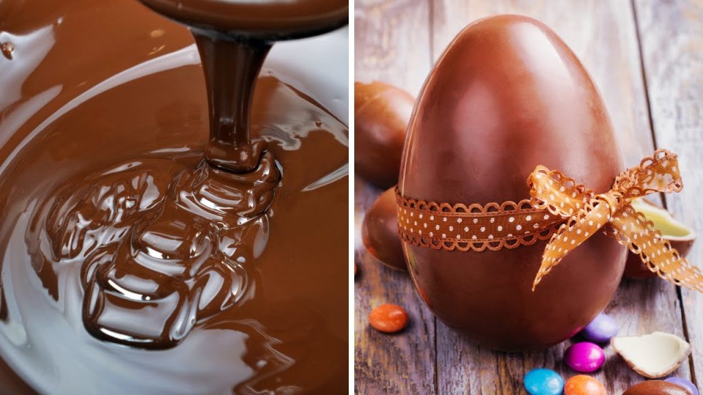 TEMPERAGEM DE CHOCOLATE FÁCIL ( SEM SUJEIRA) OVOS DE PÁSCOA PRONTOS EM 5 MINUTOS!