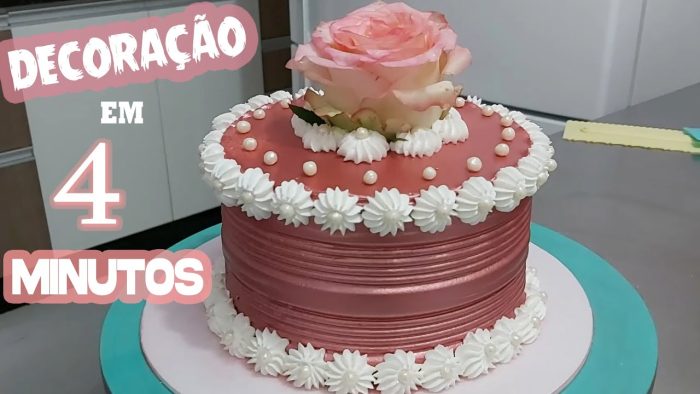 DECORAÇÃO EM 4 MINUTOS /BICO 4 B /COM ROSA NATURAL /PARIS CAKE DESIGNER