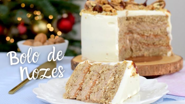 BOLO DE NOZES PERFEITO COM MASSA AMANTEIGADA | RAQUEL CICOLIN