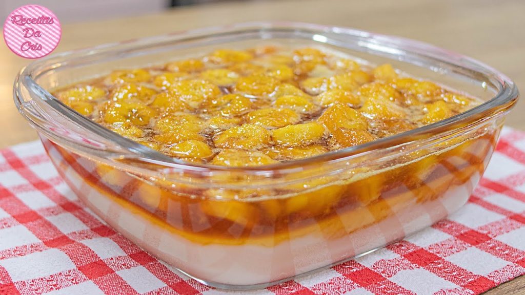 MANJAR COM CALDA DE BANANA CARAMELADA | SEM LEITE CONDENSADO | ECONÔMICA E FÁCIL | RECEITAS DA CRIS