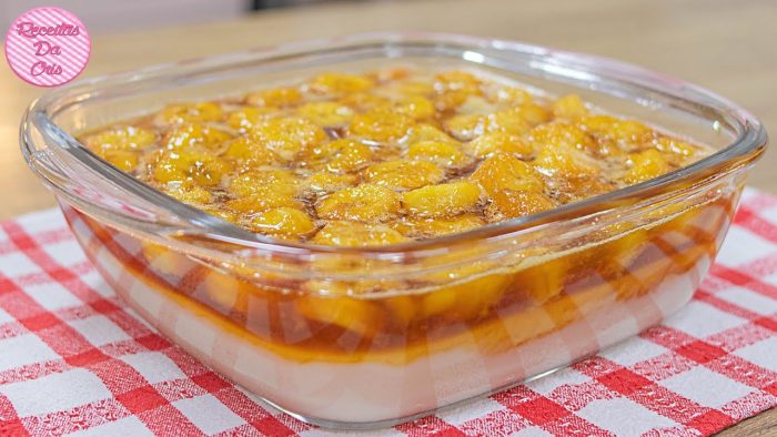 MANJAR COM CALDA DE BANANA CARAMELADA | SEM LEITE CONDENSADO | ECONÔMICA E FÁCIL | RECEITAS DA CRIS