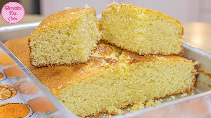 Bolo de laranja feito com o bagaço