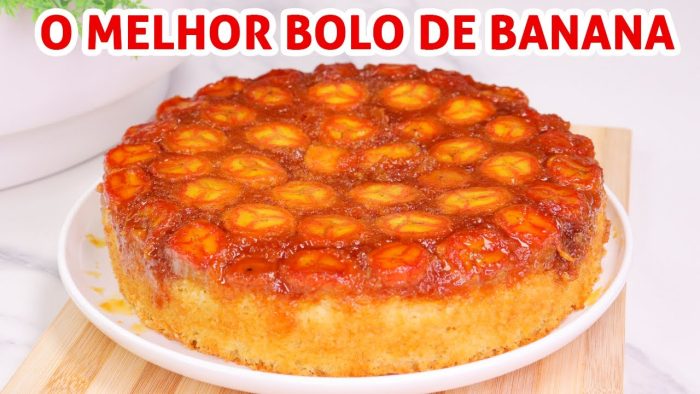 Bolo de Banana Caramelizada Simples
