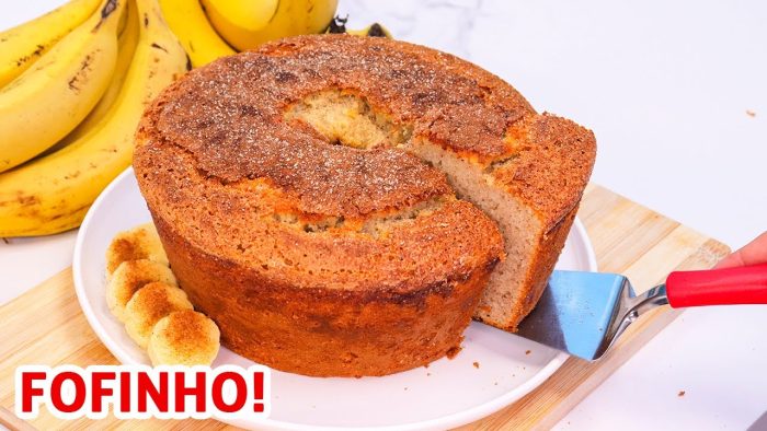 Bolo de Banana Simples com Canela