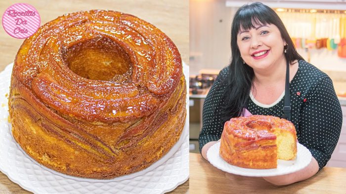 Bolo de banana caramelizado