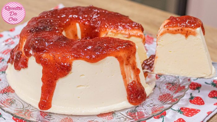 SORVETÃO DE LEITE NINHO COM COBERTURA DE GELEIA DE MORANGO | SUPER CREMOSO | RECEITAS DA CRIS