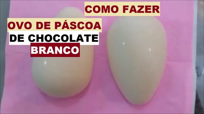 OVO DE PÁSCOA DE CHOCOLATE BRANCO A CASCA DO OVO