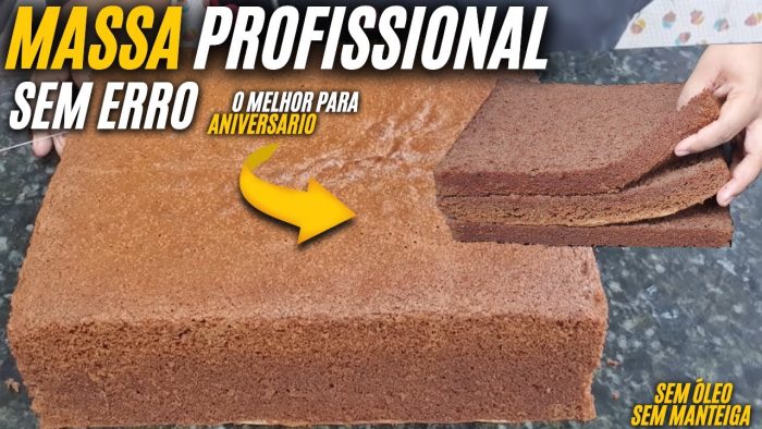 BOLO DE CHOCOLATE PROFISSIONAL SIMPLES E FOFINHA PARA ANIVERSÁRIO