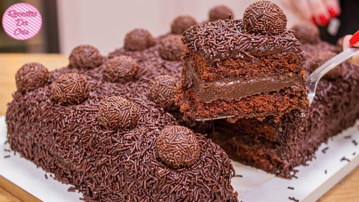 BOLO DE BRIGADEIRO RECHEADO (6 QUILOS) | PARA INICIANTES | FÁCIL DE FAZER | RECEITAS DA CRIS