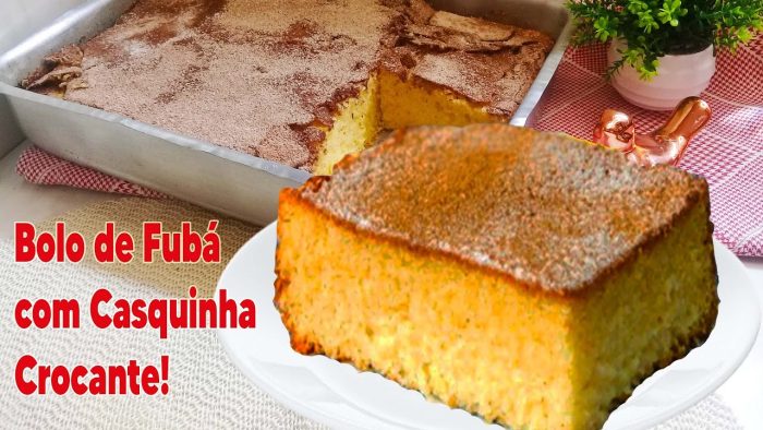 Coloque 5 copos de Ingredientes no liquidificador e faça e esse BOLO DE FUBÁ COM CASQUINHA CROCANTE!