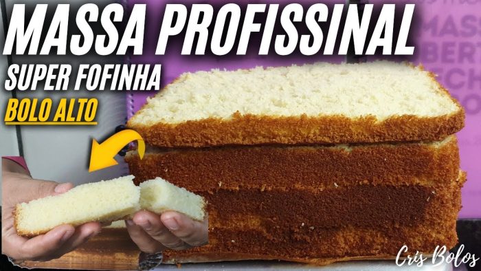 MASSA Profissional Massa Branca Quadrada para BOLO alto