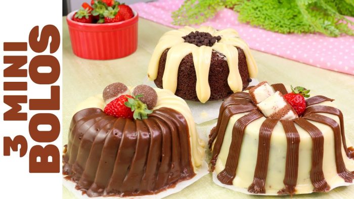 3 MINI BOLOS INCRÍVEIS QUE SÃO SENSAÇÃO NO DELIVERY | Super prático: 1 massa e 2 recheios!