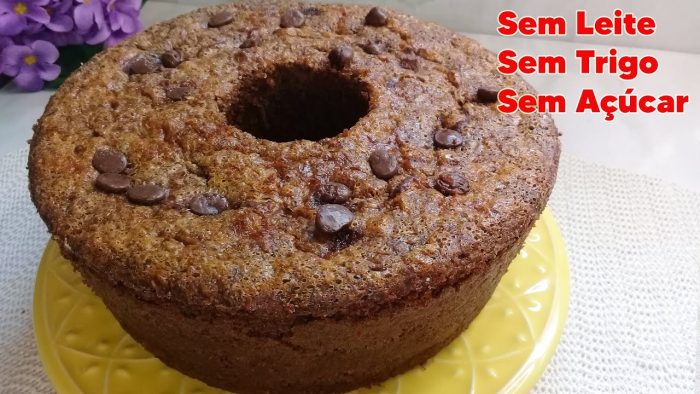 SEM FARINHA DE TRIGO, SEM AÇÚCAR E SEM LEITE! BOLO DELICIOSO DE BANANAS!