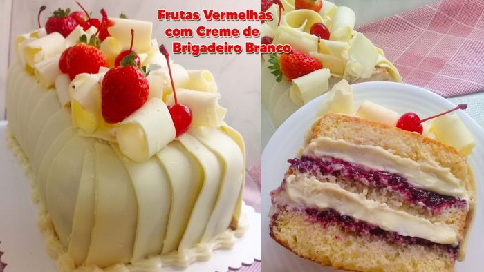 Esse Bolo de Frutas Vermelhas vai te conquistar! Massa fofinha e recheio super cremoso!