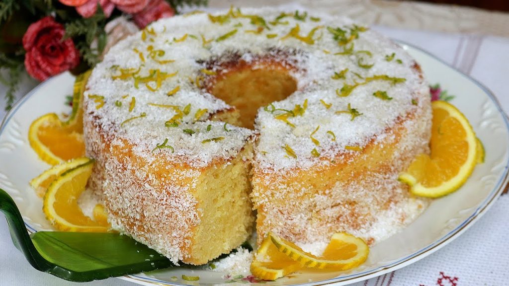 RECEITA DE BOLO DE LARANJA COM COCO FOFINHO E GOSTOSO – MARIA MONTANHER – BATEU TÁ PRONTO