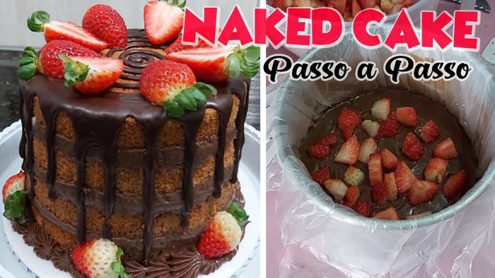 NAKED CAKE CHOCOLATE COM MORANGO /APRENDA A MONTAGEM PERFEITA / PASSO A PASSO / PARIS CAKE DESIGNER