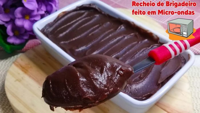 Como fazer no micro-ondas um RECHEIO DE BRIGADEIRO PERFEITO! Super prático! Cremoso e estruturado!