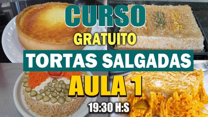 CURSO GRATUITO DE TORTAS SALGADAS AULA 1 👉 INSCREVA-SE NO LINK ABAIXO PARA RECEBER AS NOTIFICAÇÕES