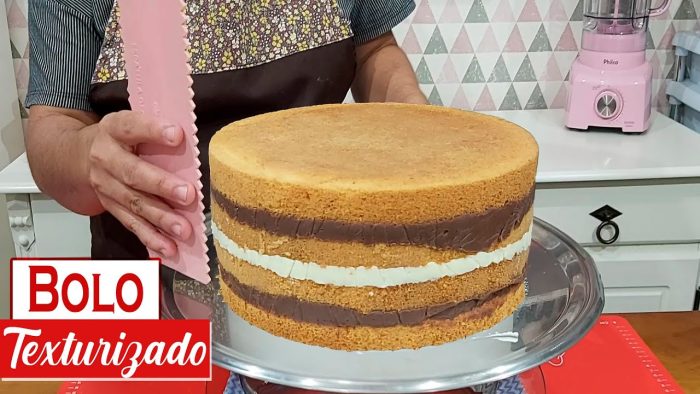 BOLO TEXTURIZADO COM A ESPÁTULA 2 DA BLUE STAR / CHANTILLY NO PONTO CERTO / PARIS CAKE DESIGNER