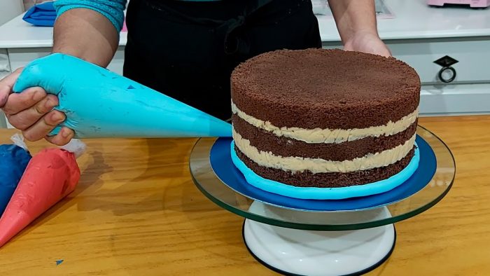 DECORAÇÃO COM O BICO 20 EFEITO CORDINHA / TEMA MARINHEIRO /PARIS CAKE DESIGNER