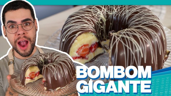 BOMBOM DE MORANGO GIGANTE | SOBREMESA ESPECIAL PARA A PÁSCOA