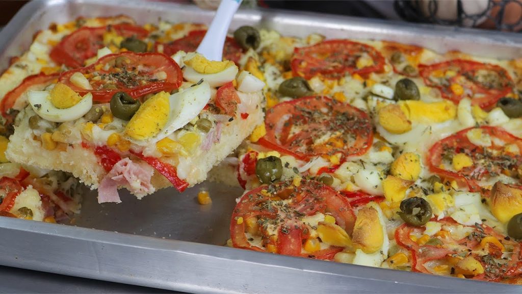 RÁPIDA, FÁCIL E FOFINHA feito no liquidificador! Essa TORTA SALGADA parece PIZZA! TORTA PORTUGUESA