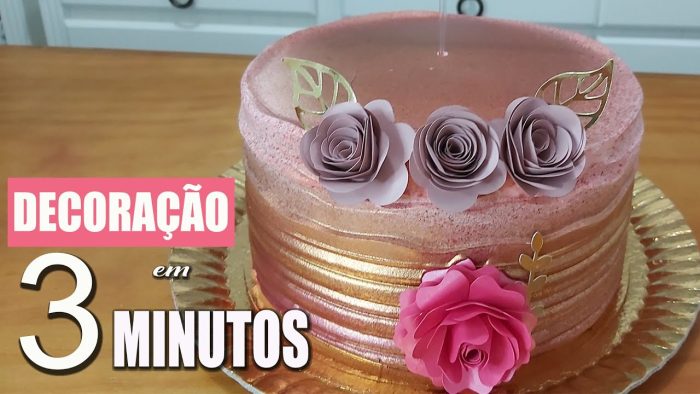 DECORAÇÃO EM 3 MINUTOS RÁPIDA E FÁCIL / FLORES DE PAPEL / PARIS CAKE DESIGNER