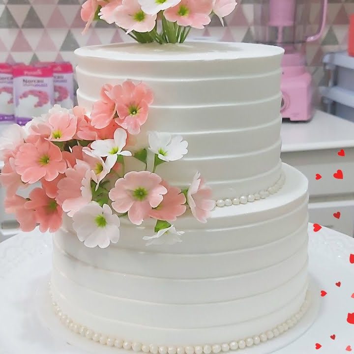 Bolo de Casamento de 2 Andares Espatulado - Cake Studio