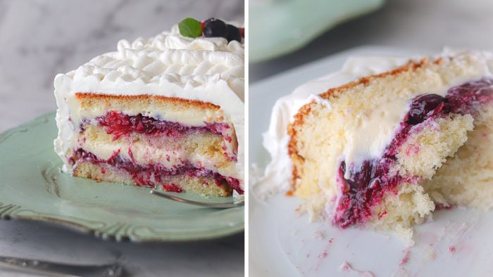BOLO TRUFADO DE FRUTAS VERMELHAS COM CREME BRANCO DE CREAM CHEESE | MARAVILHOSO