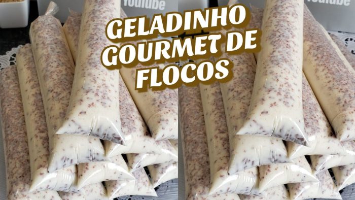 GELADINHO GOURMET DE FLOCOS, O VERDADEIRO SABOR DE SORVETE DE FLOCOS!
