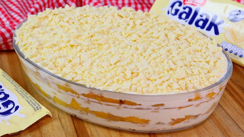 A MELHOR SOBREMESA PARA O ANO NOVO | PAVÊ GALAK COM PÊSSEGO E PASSATEMPO