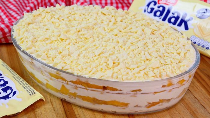 A MELHOR SOBREMESA PARA O ANO NOVO | PAVÊ GALAK COM PÊSSEGO E PASSATEMPO