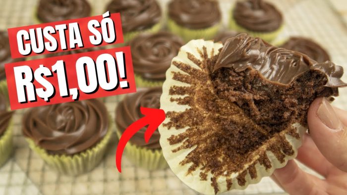 ESSE CUPCAKE CUSTA 1 REAL! | Como Fazer Cupcake de Chocolate (Faça e Venda)