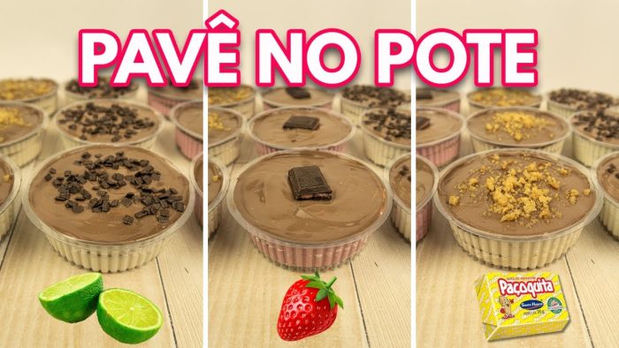 Pavê no Pote para Vender: Morango, Limão e Paçoca (3 Sabores com uma ÚNICA BASE)!