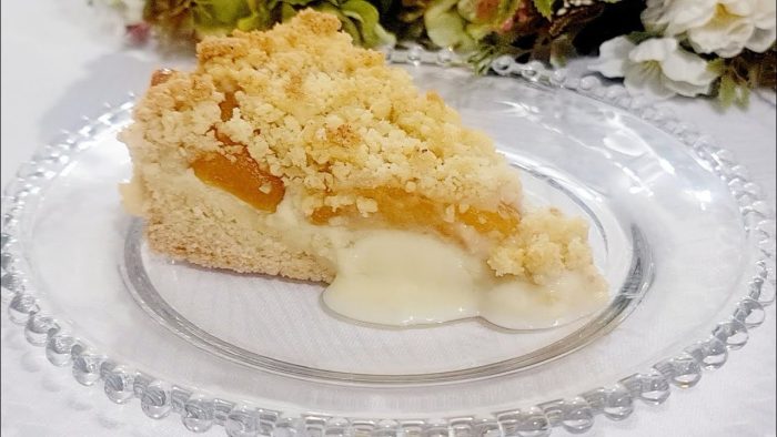 TORTA DE PÊSSEGO CREMOSA! SUPER PRÁTICA, RÁPIDA E DELICIOSA…