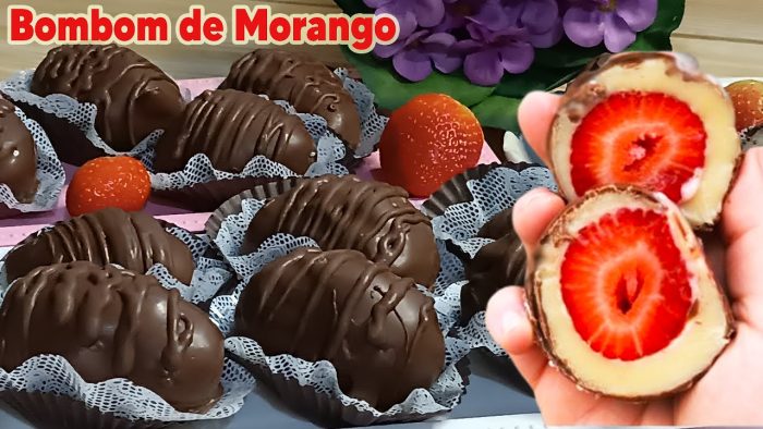 Com apenas 4 ingredientes faça esse delicioso BOMBOM DE MORANGO!!!