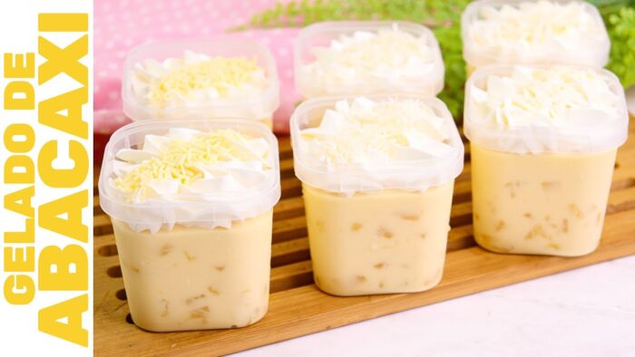 GELADO DE ABACAXI NO POTE: SUCESSO DE VENDAS! CREMOSO, FÁCIL DE FAZER E NÃO TALHA! | Super econômico