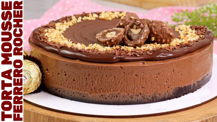 TORTA MOUSSE FERRERO ROCHER: SEM FORNO E SEM GELATINA! | Perfeita e super fácil de fazer!