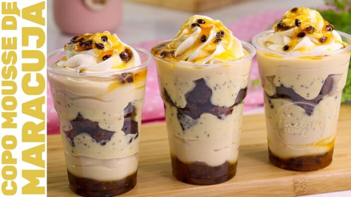 COPO MOUSSE DE MARACUJÁ COM BROWNIE: O COPO DA FELICIDADE MAIS GOSTOSO DO MUNDO | Irresistível!