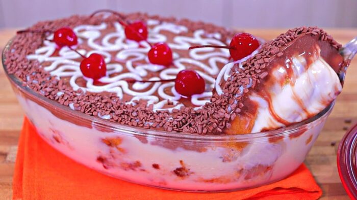 PAVETONE DE CREME COM CHOCOLATE TRADICIONAL | SOBREMESA ECONÔMICA PARA O NATAL!