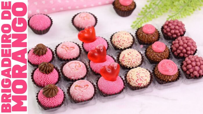 BRIGADEIRO DE MORANGO PERFEITO OU BICHO DE PÉ: 6 MODELOS COM APENAS 1 MASSA! | Cremoso e econômico!